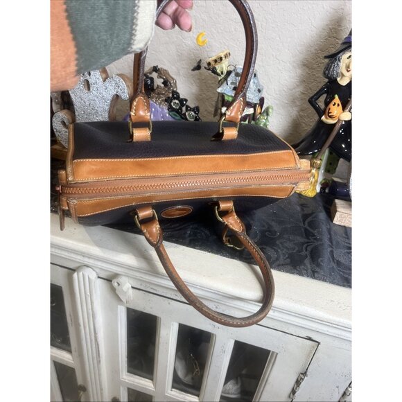 Dooney & Bourke Pebble Leather Handbag Navy Purse Vintage Satchel Purse Handbag - Picture 6 of 15